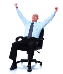 Relaxing businessman.