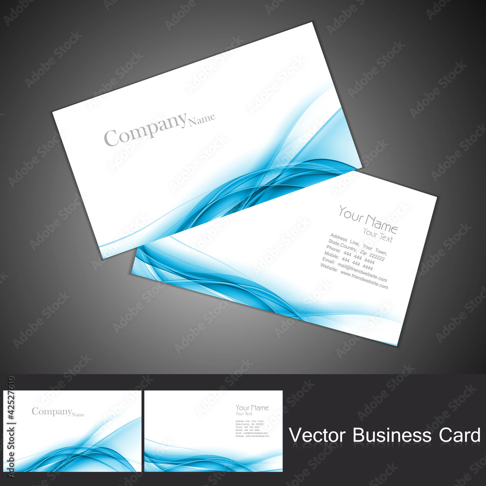Poster abstract colorful business card set vector
