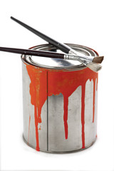 paint brushes on can