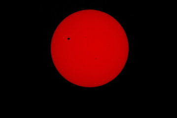 金星の太陽面通過　第1接触から2時間47分