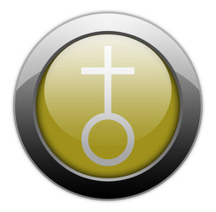 Yellow Metallic Orb Button 