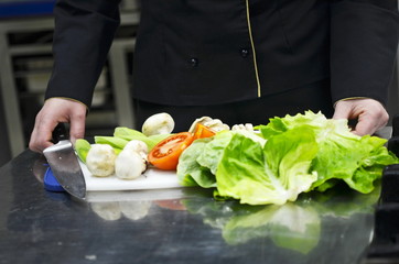 chef preparing meal