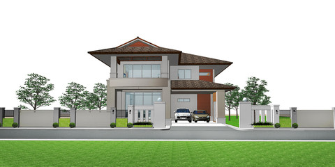 3D render of house
