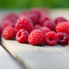 Raspberries fruits