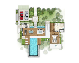 Planning house of modern house