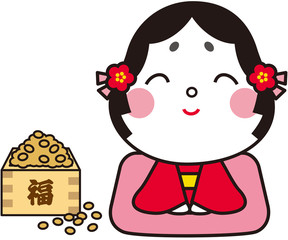 お多福と福豆