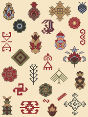Collection of carpet patterns - 42533268