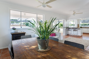 Dining and kitchen area