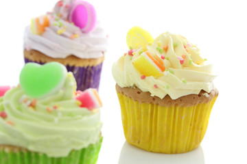 colorful cupcakes