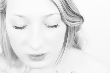 Fototapeta premium Closeup of a blond girl
