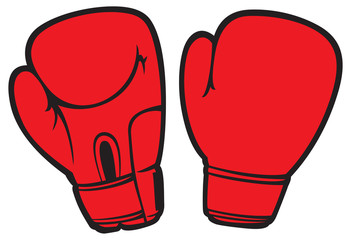 red boxing gloves