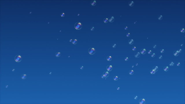 Perfect loop of soap bubbles, watch them burst into tiny drops!