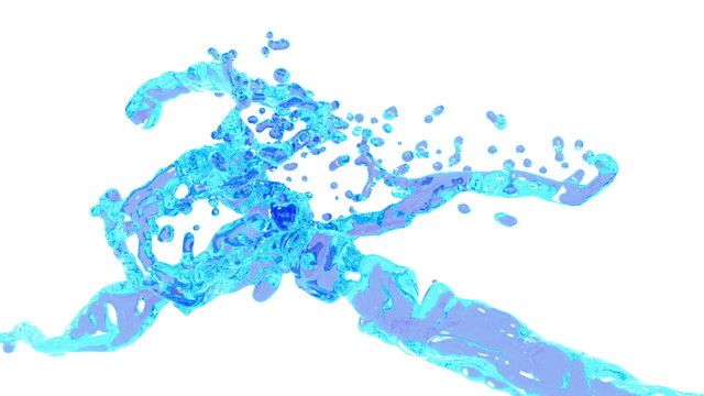 Dual horizontal water splash version 3