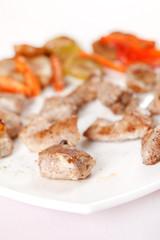 meat with grilled vegetables