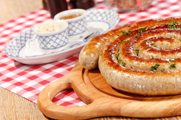 Grilled sausages