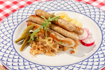 sausages with cabbage