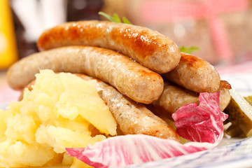 sausages with cabbage