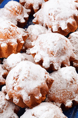 cakes with sugar powder