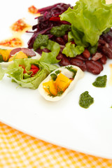 summer salad with calamari