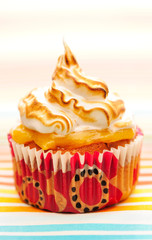 Cupcake with whipped cream