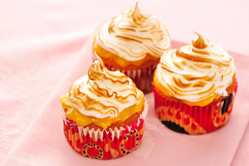 Cupcakes with whipped cream