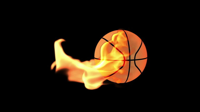 Basketbal on Fire