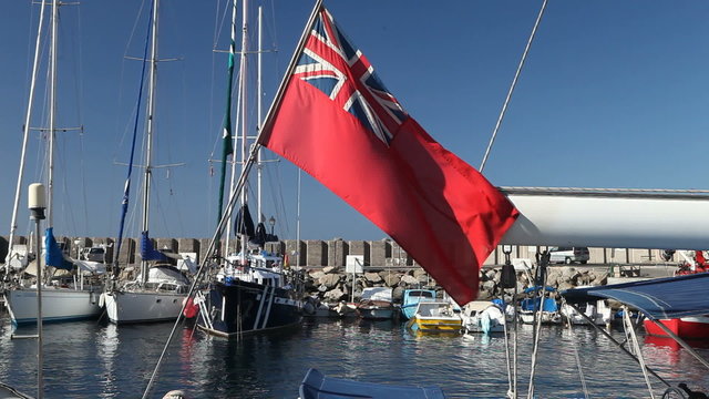 Red Ensign On Ship