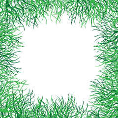 green grass vector frame