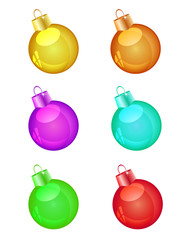 Boules de Noël colorées