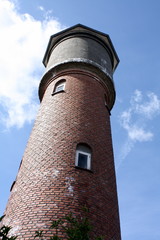 Old water tower on the island Bornholm in Denmark