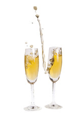champagne isolated on white background