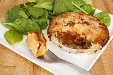 Chili Pie with Salad