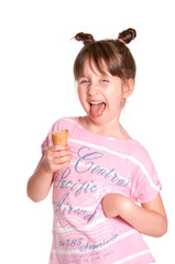 Little girl an ice cream