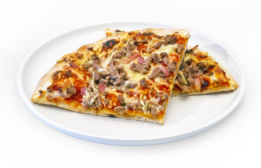 Pizzawith seafood. italian kitchen. Studio