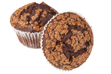 chocolate cake isolated