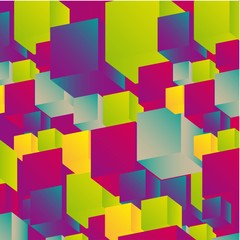 Abstract colorful cubes