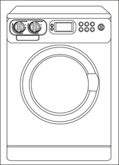 Illustration of a washing machine