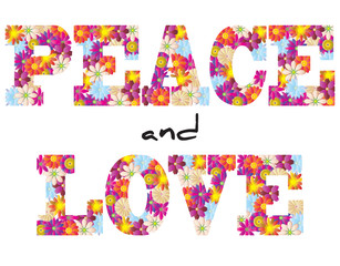 peace and love flowers