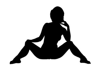 Silhouette einer sexy Frau