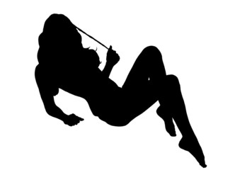Silhouette einer sexy Frau