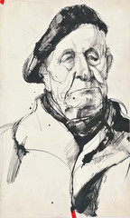 portrait of man with beret