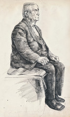 old man on the chair