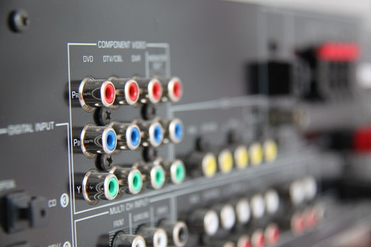 connectors on the AV receiver