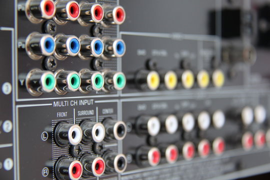 connectors on the AV receiver