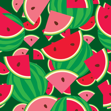 seamless pattern of watermelon