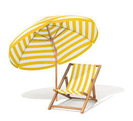 Sunbed and sun umbrella