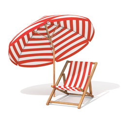 Sunbed and sun umbrella