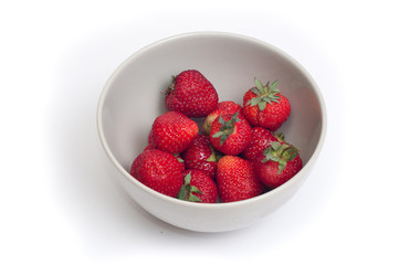 plate with strawberries