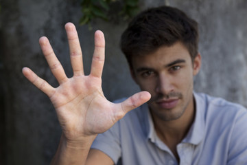 Homme, jeune, beau, séduisant, mâle, garçon, masculin