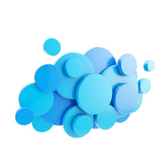 Cloud computing technology blue icon